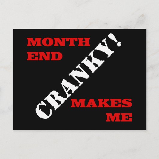 Maand van boekhoud en financiën Eind Goedkeuring S Briefkaart (Voorkant)