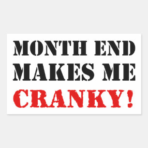 Maand van boekhoud en financiën Eind Goedkeuringss Rechthoekige Sticker