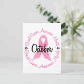 Maand van borstkanker briefkaart (Staand voorkant)