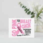 Maand van borstkanker briefkaart (Staand voorkant)