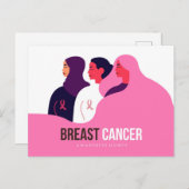 Maand van borstkanker briefkaart (Voorkant / Achterkant)