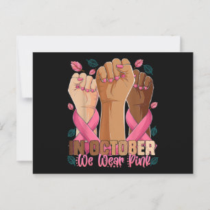 Maand van borstkanker in oktober Draag we P Briefkaart