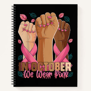 Maand van borstkanker in oktober Draag we P Notitieboek