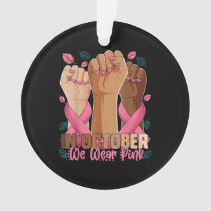 Maand van borstkanker in oktober Draag we P Ornament