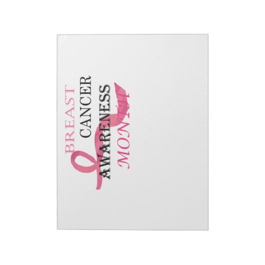 Maand van borstkanker notitieblok (Linkerzijde)