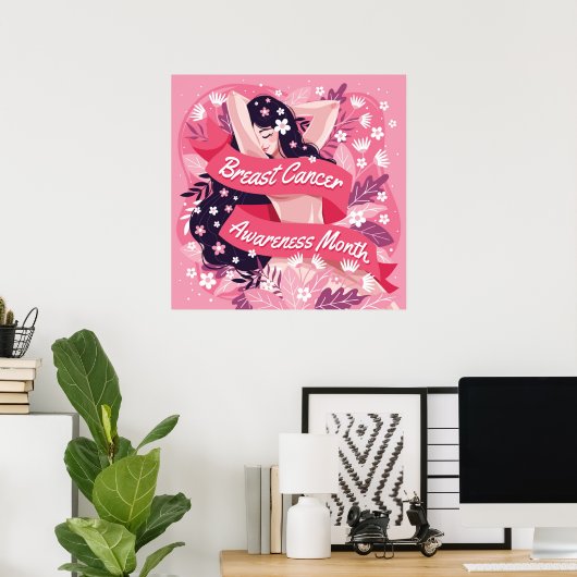 Maand van borstkanker poster (Thuiskantoor)