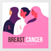 Maand van borstkanker raamsticker (Vel)