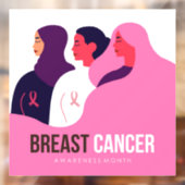 Maand van borstkanker raamsticker (Vel 2)