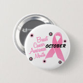 Maand van borstkanker ronde button 5,7 cm (Voorkant /achterkant)