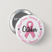 Maand van borstkanker ronde button 5,7 cm (Voorkant /achterkant)
