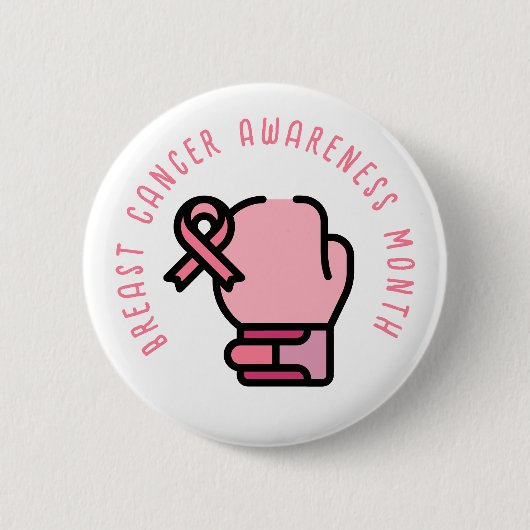Maand van borstkanker ronde button 5,7 cm (Voorkant)