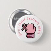 Maand van borstkanker ronde button 5,7 cm (Voorkant /achterkant)