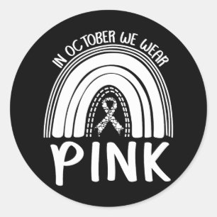 Maand van borstkanker ronde sticker