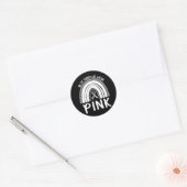Maand van borstkanker ronde sticker (Envelop)