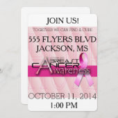 Maand van borstkanker - Roze Kaart (Voorkant / Achterkant)