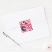 Maand van borstkanker vierkante sticker (Envelop)