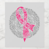 Maand van borstkanker Vrouwenoncologie Wijn Etiket (Enkel label)