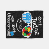 Maand van de Autisme Acceptatie Fleece Deken (Voorkant (Horizontaal))