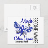Maand van de Bewustmaking van de Kanker van Colon  Briefkaart (Voorkant / Achterkant)