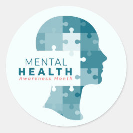 Maand van de Geestelijke Gezondheidsbewustzijn Ronde Sticker