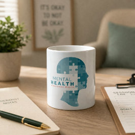 Maand van de geestelijke gezondheidszorg koffiemok