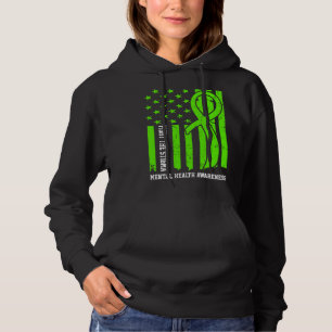 Maand van de geestelijke gezondheidszorg USA-vlag Hoodie