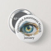 Maand van de glaucoombewustwording ronde button 5,7 cm (Voorkant /achterkant)