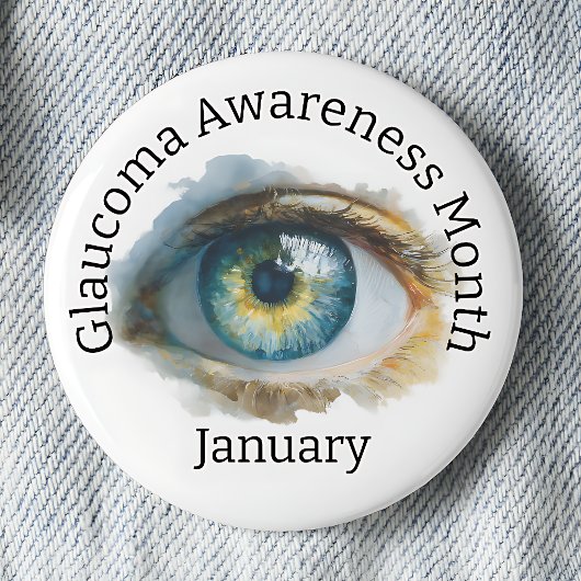 Maand van de glaucoombewustwording ronde button 5,7 cm