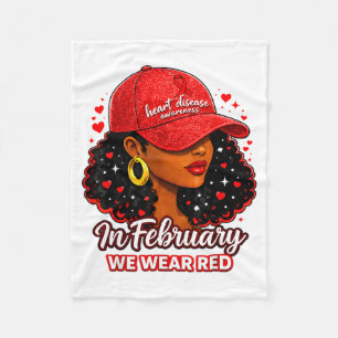 Maand van de Hartziektebewustzijn In Februari drag Fleece Deken