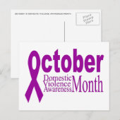 Maand van de maand van de bewustmaking van huiseli briefkaart (Voorkant / Achterkant)