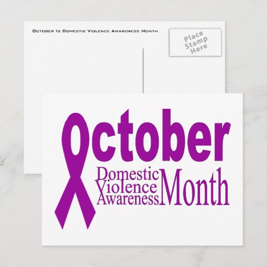 Maand van de maand van de bewustmaking van huiseli briefkaart (Voorkant / Achterkant)