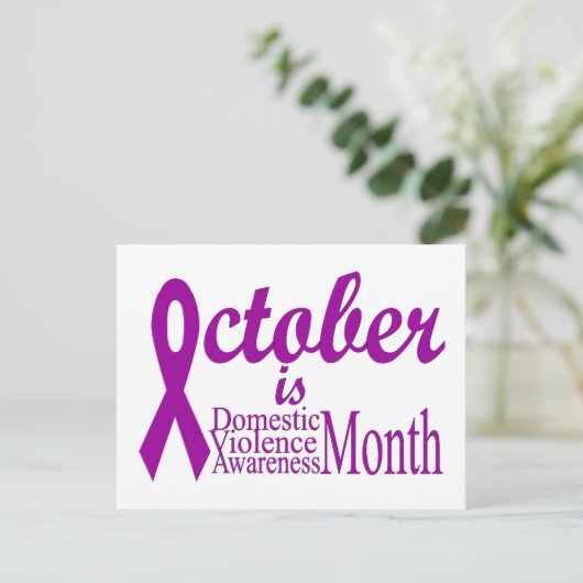 Maand van de maand van de bewustmaking van huiseli briefkaart (Staand voorkant)