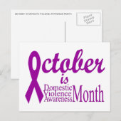 Maand van de maand van de bewustmaking van huiseli briefkaart (Voorkant / Achterkant)