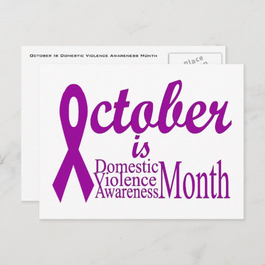 Maand van de maand van de bewustmaking van huiseli briefkaart (Voorkant / Achterkant)