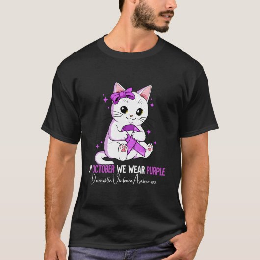 Maand van de maand van de bewustmaking van huiseli t-shirt (Voorkant)