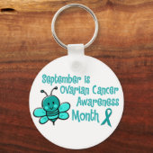 Maand van de maand van het bewustzijn van ovariumk sleutelhanger (Voorkant)