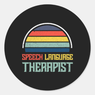 Maand van de spraakpathologie therapie autisme bew ronde sticker