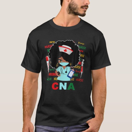 Maand van de zwarte cnv-nurse cnv t-shirt (Voorkant)
