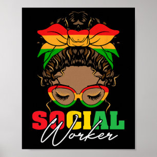 Maand van de zwarte geschiedenis Maand sociaal wer Poster