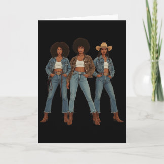 Maand van de zwarte geschiedenis Melanin Cowgirl S Kaart