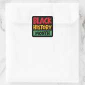 Maand van de zwarte geschiedenis vierkante sticker (Tas)