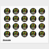 Maand van de zwarte geschiedenisperiode Afro-Ameri Ronde Sticker (Vel)