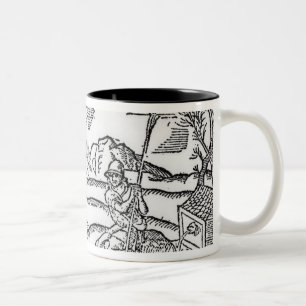 Maand van december, van 'The Shepheardes' Tweekleurige Koffiemok