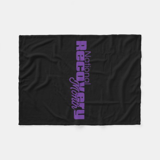Maand van herstel - Paarse Logo Fleece Deken (Voorkant (Horizontaal))