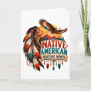 Maand van het erfgoed van de Native American-hulde Kaart