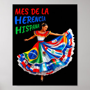 Maand van het hispanitische erfgoed Hispanic Herit Poster