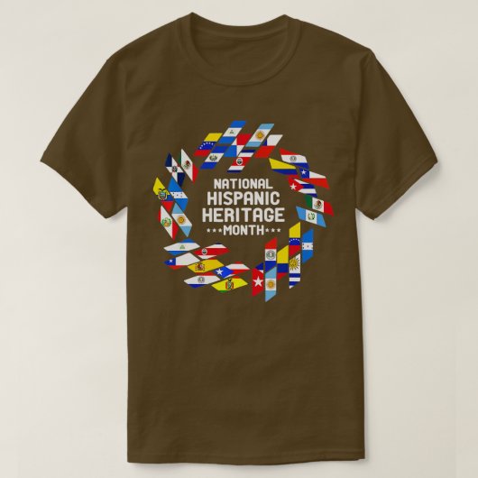 Maand van het Latijns-Amerikaanse erfgoed Alle lan T-shirt (Design voorkant)
