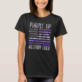 Maand van het militaire kind 2022 Paars voor miljo T-shirt