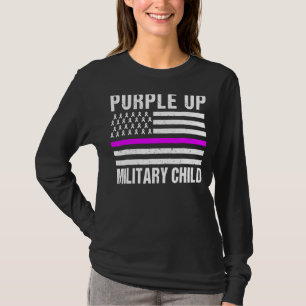 Maand van het militaire kind 2022 Paars voor miljo T-shirt