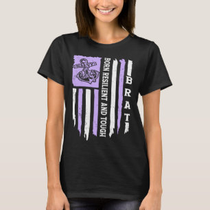 Maand van het militaire kind geboren veerkrachtig t-shirt